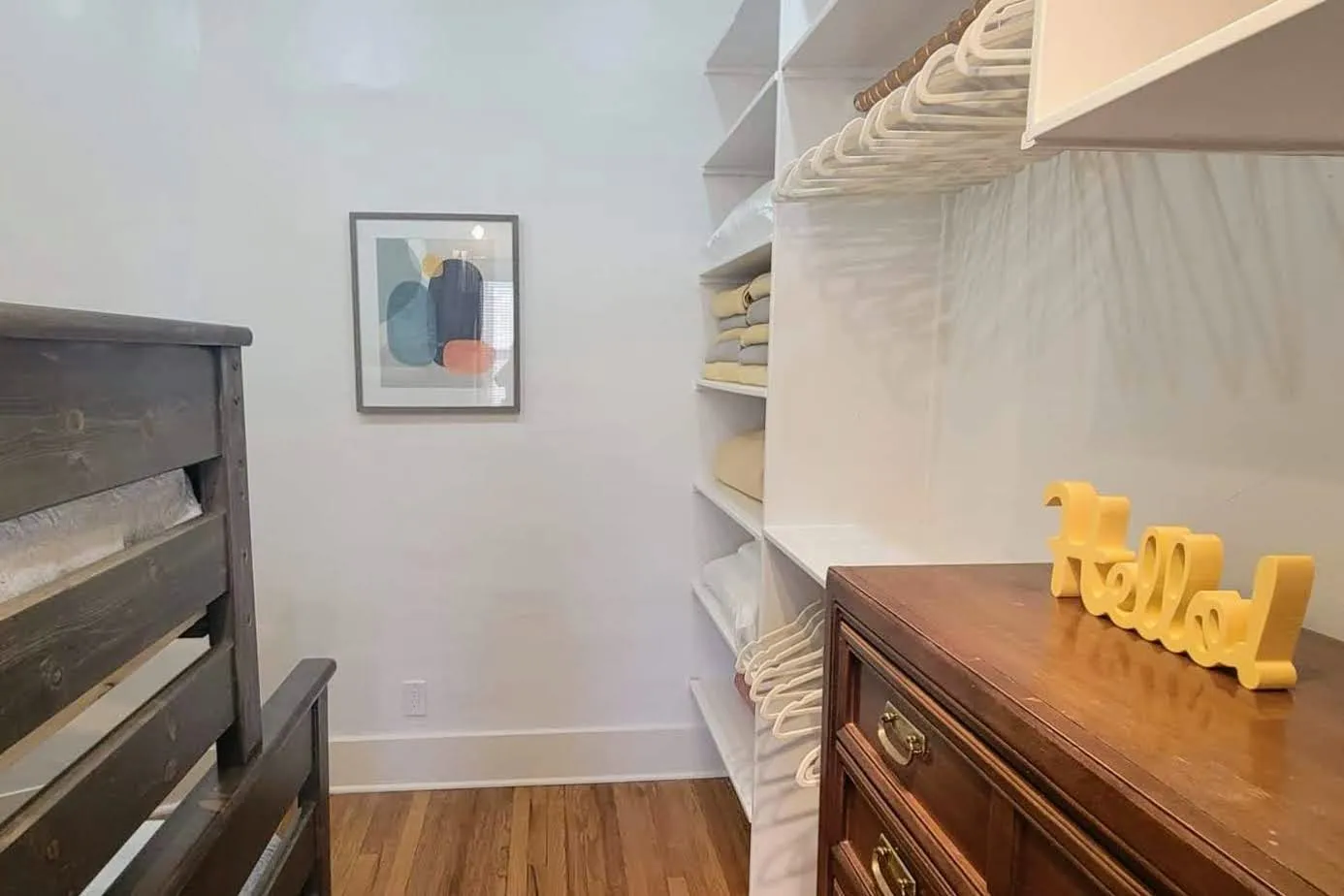 Loft B bunk nook, a converted closet off the master bedroom with a full-over-twin bunk bed